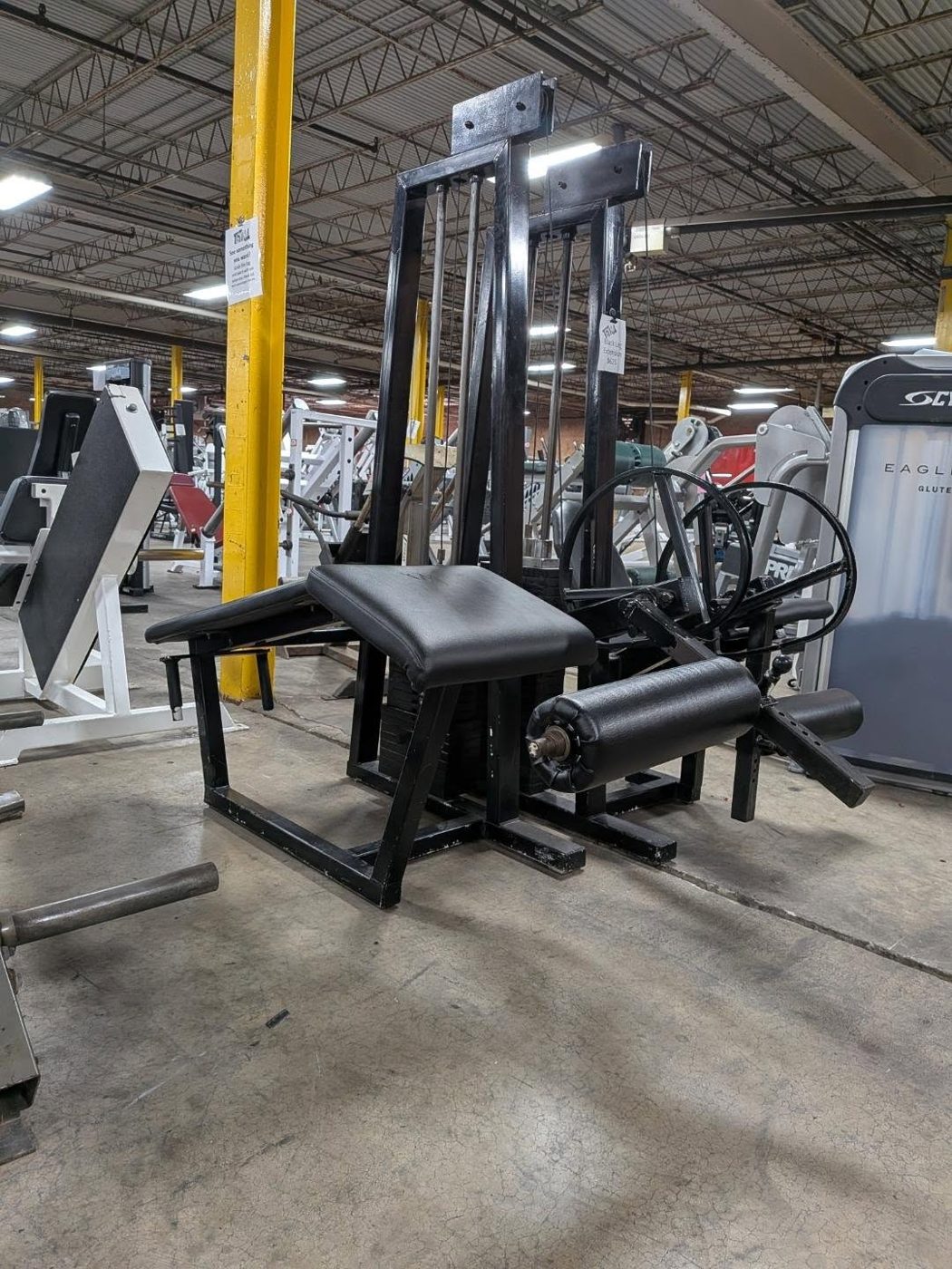 Commercial Grade Black Prone Leg Curl Machine – very good weight machines for sale