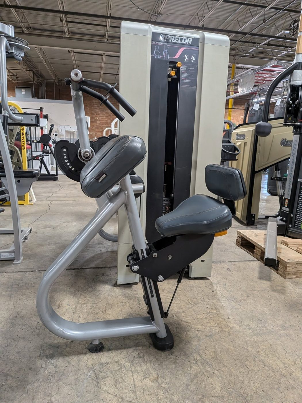 Precor Tricep Extension Machine (Silver) – very good weight machines for sale